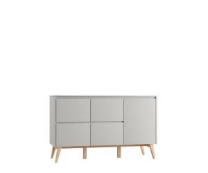 Kumode con 4 cajones y puertas (colección Classy Gray)